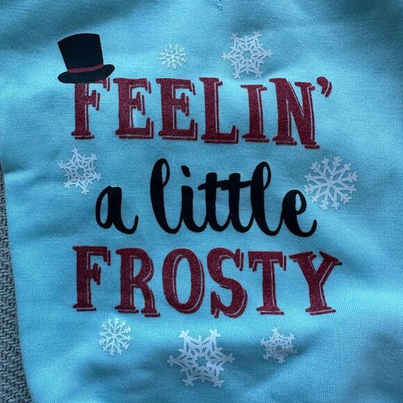 Feelin a Little Frosty Dog Holiday Hoodie Size Medium NWT Gift Christmas - Picture 2 of 6